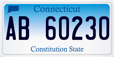 CT license plate AB60230