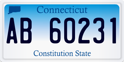 CT license plate AB60231