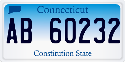CT license plate AB60232