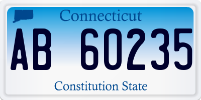 CT license plate AB60235
