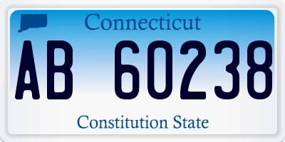 CT license plate AB60238