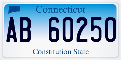 CT license plate AB60250