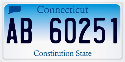 CT license plate AB60251