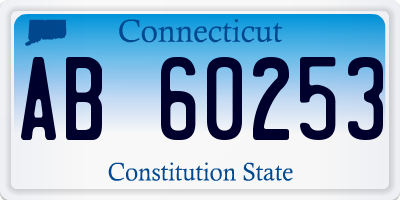 CT license plate AB60253