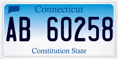 CT license plate AB60258