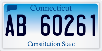 CT license plate AB60261