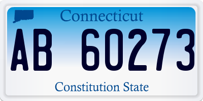 CT license plate AB60273