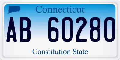 CT license plate AB60280