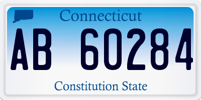 CT license plate AB60284