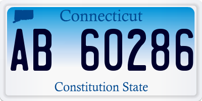 CT license plate AB60286