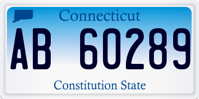 CT license plate AB60289