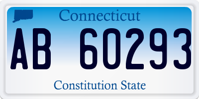 CT license plate AB60293