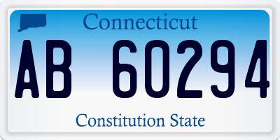 CT license plate AB60294