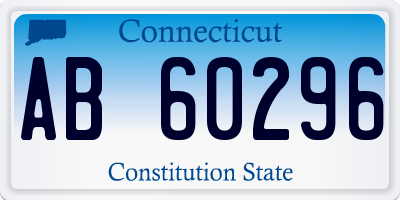 CT license plate AB60296