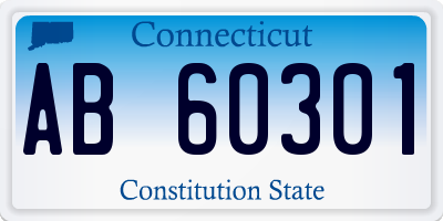 CT license plate AB60301
