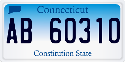 CT license plate AB60310