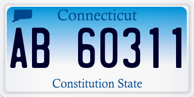 CT license plate AB60311