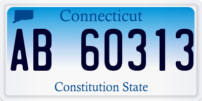 CT license plate AB60313