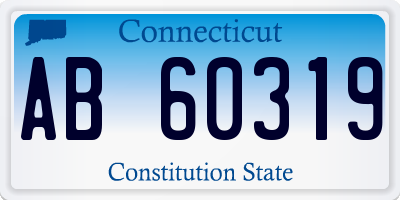 CT license plate AB60319