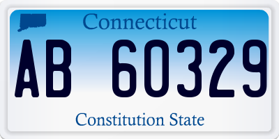 CT license plate AB60329