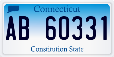 CT license plate AB60331