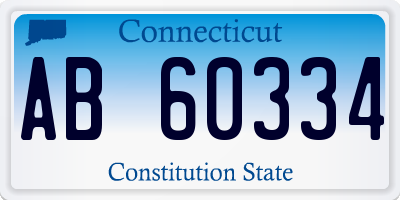 CT license plate AB60334