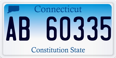 CT license plate AB60335