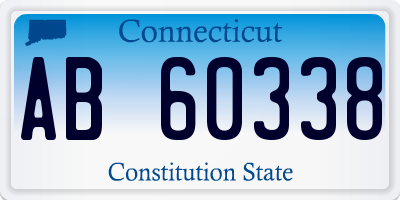 CT license plate AB60338