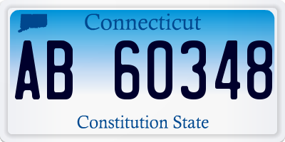 CT license plate AB60348