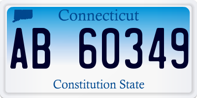 CT license plate AB60349