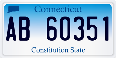 CT license plate AB60351