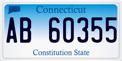 CT license plate AB60355