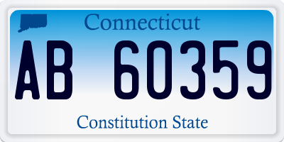 CT license plate AB60359