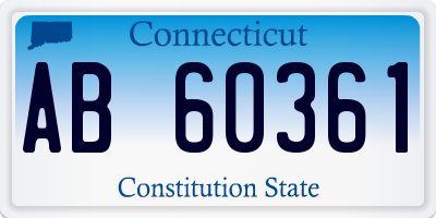 CT license plate AB60361