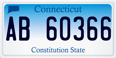 CT license plate AB60366