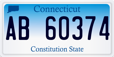 CT license plate AB60374