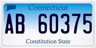 CT license plate AB60375
