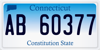CT license plate AB60377