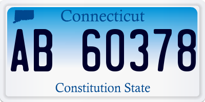 CT license plate AB60378