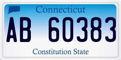 CT license plate AB60383