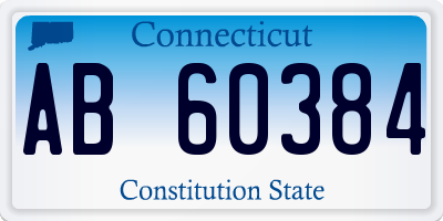 CT license plate AB60384