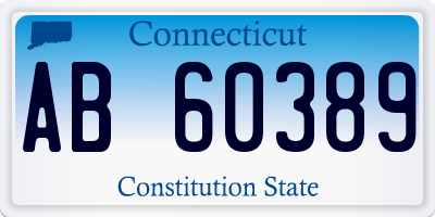CT license plate AB60389