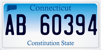 CT license plate AB60394