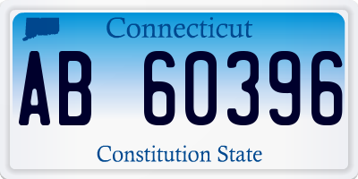 CT license plate AB60396