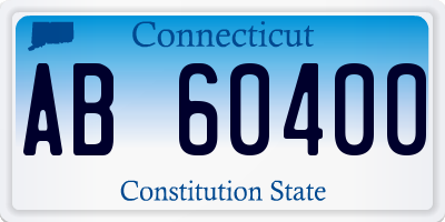 CT license plate AB60400