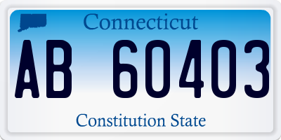 CT license plate AB60403