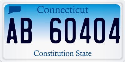 CT license plate AB60404