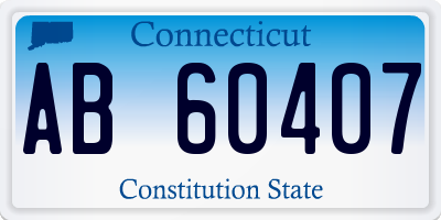 CT license plate AB60407