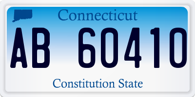 CT license plate AB60410