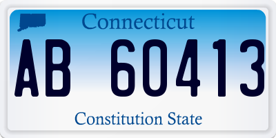 CT license plate AB60413